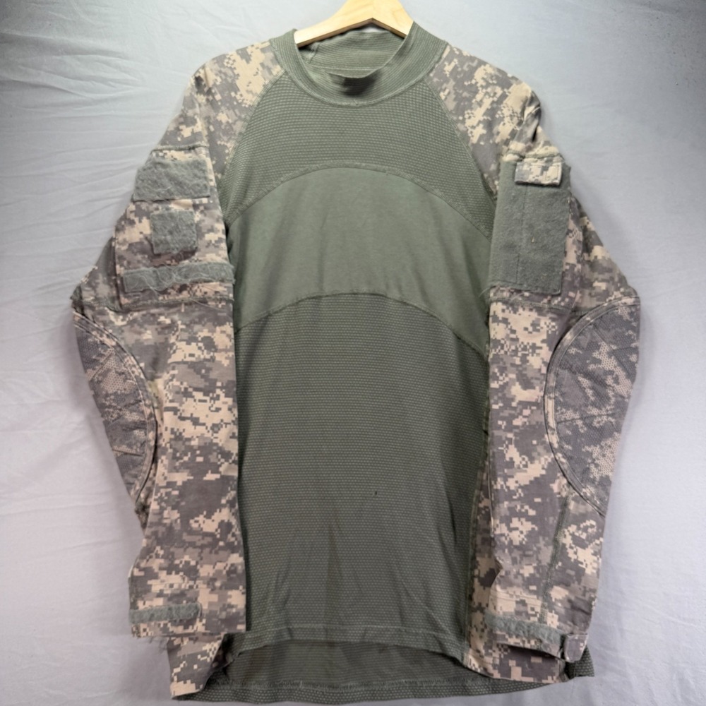 US Military Massif Army Combat Shirt Mens Large Green Digital Camo Performance